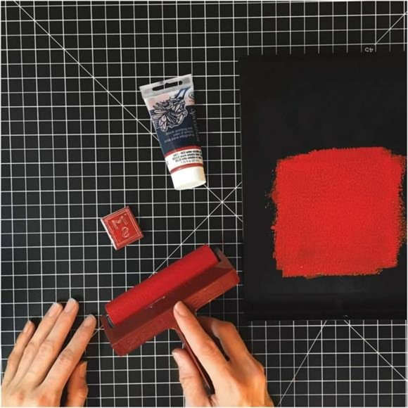 Speedball Water-Soluble Block Printing Ink, 8-Ounce Jar, Fluorescent Hot Pink - Picture 4 of 4